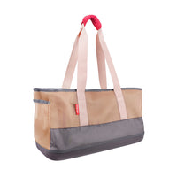 Thumbnail for Light Pet Carrier with Hardshell Base for Dachshunds & Long Pets - Khaki-0