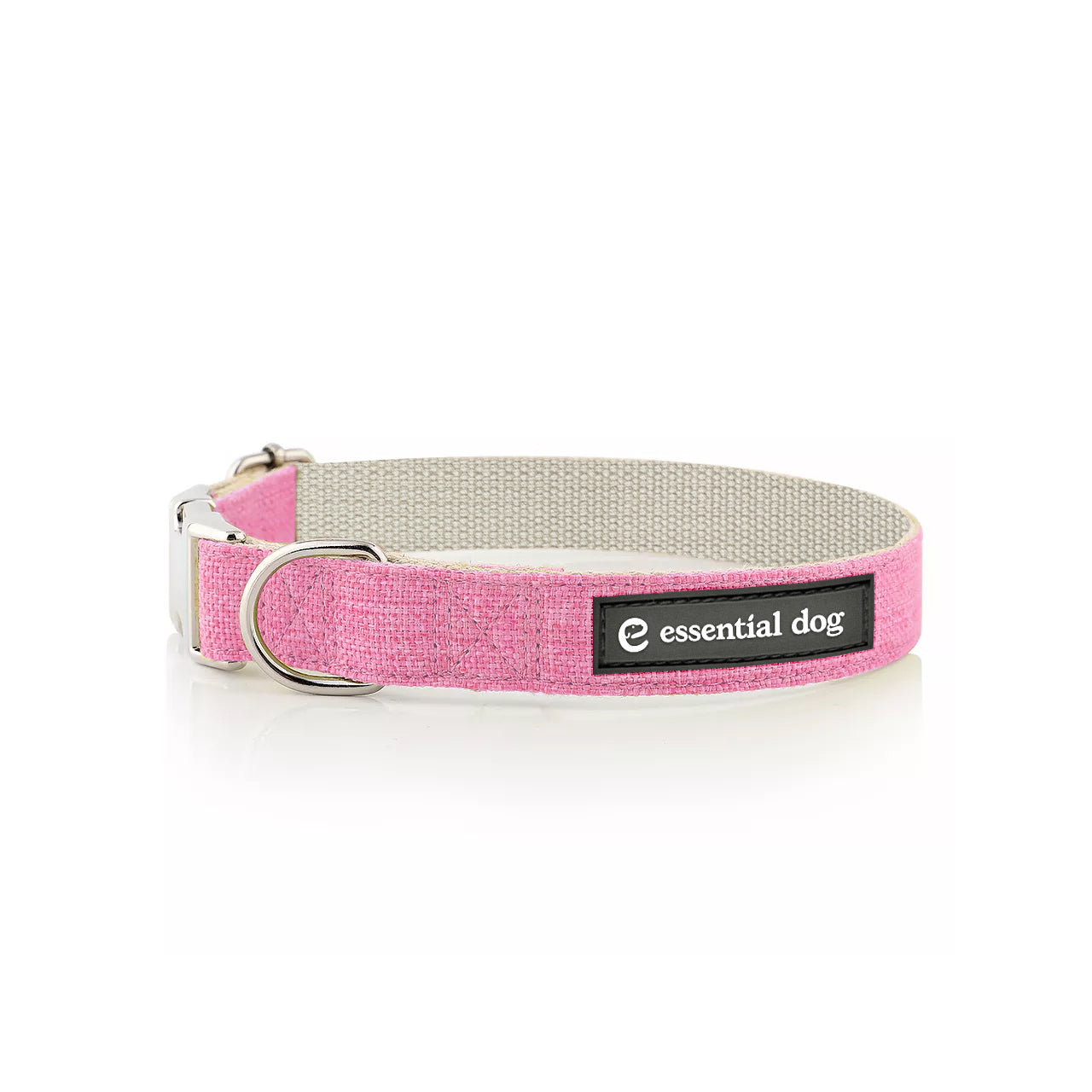 Organic Hemp & Cotton Dog Collar - Pretty in Pink-1