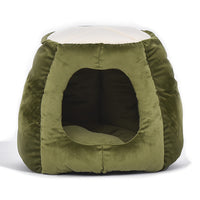 Thumbnail for Cat Castle Igloo Round Nest Cave Green L-0