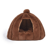 Thumbnail for Cat Castle Igloo Round Nest Cave Brown-0