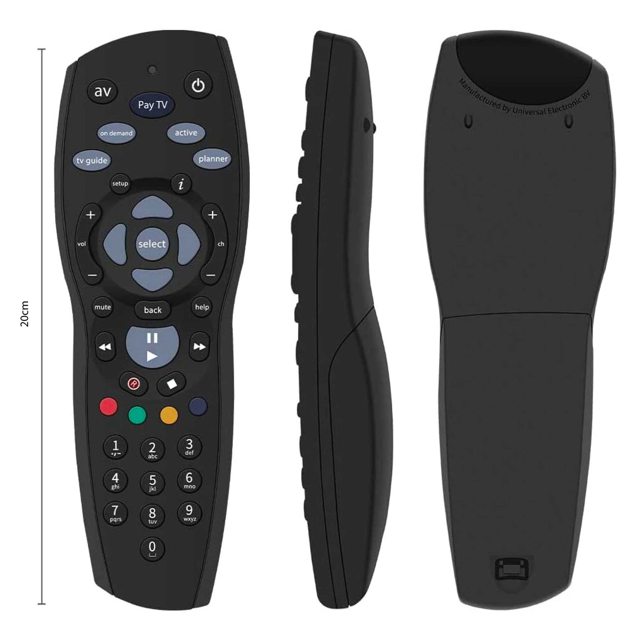 2x PayTV Remote Control Compatible with Foxtel MYSTAR SKY NEW ZEALAND - Black-1