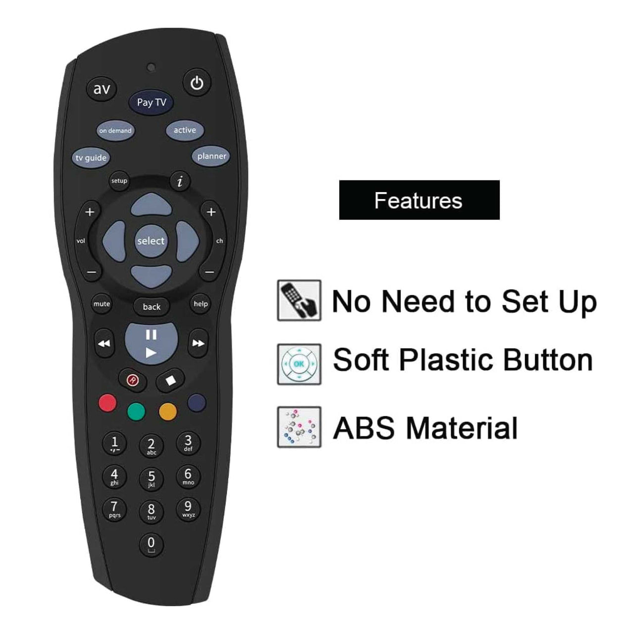 2x PayTV Remote Control Compatible with Foxtel MYSTAR SKY NEW ZEALAND - Black-2