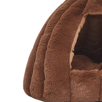 Thumbnail for Cat Castle Igloo Round Nest Cave Brown-4