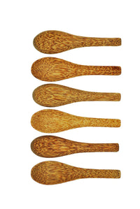 Thumbnail for Set of 6 Dinning Coconut wooden Soup Spoons Natural