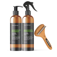 Thumbnail for 500ml Adult/Puppy Shampoo & Conditioner + Bamboo Brush-2