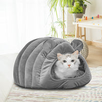 Thumbnail for Comfy Cat Cave Igloo Round Nest Grey L-6