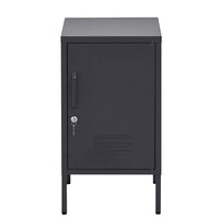 Thumbnail for ArtissIn Bedside Table Metal Cabinet - MINI Black