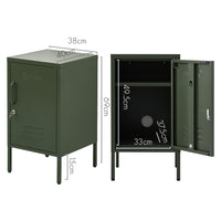 Thumbnail for ArtissIn Bedside Table Metal Cabinet - MINI Green