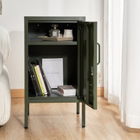 Thumbnail for ArtissIn Bedside Table Metal Cabinet - MINI Green