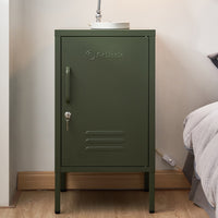 Thumbnail for ArtissIn Bedside Table Metal Cabinet - MINI Green