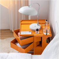 Thumbnail for ArtissIn Storage Trolley Bedide Table 3 Tier Cart Boby Replica Orange