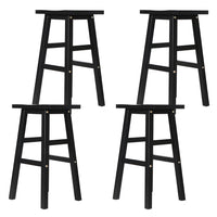 Thumbnail for Artiss Bar Stools Kitchen Counter Stools Wooden Chairs Black x4