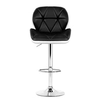 Thumbnail for Artiss 2x Bar Stools Gas Lift Padded Leather Black & White