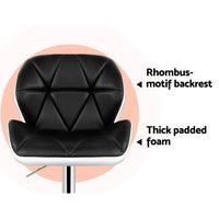 Thumbnail for Artiss 2x Bar Stools Gas Lift Padded Leather Black & White