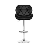 Thumbnail for Artiss 2x Bar Stools Gas Lift Padded Leather Black