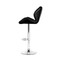 Thumbnail for Artiss 2x Bar Stools Gas Lift Padded Leather Black