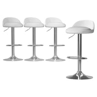 Thumbnail for Artiss 4x Bar Stools PU Leather Gas Lift White