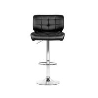 Thumbnail for Artiss 4x Bar Stools Gas Lift Leather Padded Black