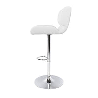 Thumbnail for Artiss 2x Bar Stools Gas Lift Leather Padded White