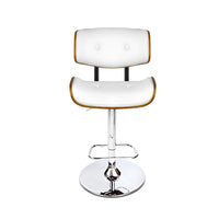 Thumbnail for Artiss 2x Bar Stools Gas Lift Leather White