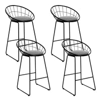 Thumbnail for Artiss 4x Bar Stools Padded Seat Metal