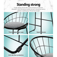 Thumbnail for Artiss 4x Bar Stools Padded Seat Metal