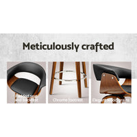 Thumbnail for Artiss Bar Stools Swivel PU Seat Wooden