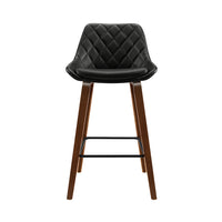 Thumbnail for Artiss 2x Bar Stools PU Seat Wooden