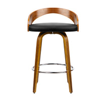 Thumbnail for Artiss 4x Bar Stools Swivel Seat Curving Backrest