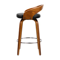 Thumbnail for Artiss 4x Bar Stools Swivel Seat Curving Backrest