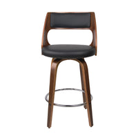 Thumbnail for Artiss 4x Bar Stools Swivel Leather Chair 76cm