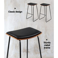 Thumbnail for Artiss Bar Stools Kitchen Counter Stools Metal Chairs x2