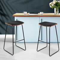 Thumbnail for Artiss Bar Stools Kitchen Counter Stools Metal Chairs x2