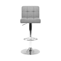 Thumbnail for Artiss 4x Bar Stools Leather Gas Lift Grey