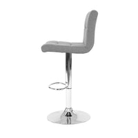 Thumbnail for Artiss 4x Bar Stools Leather Gas Lift Grey