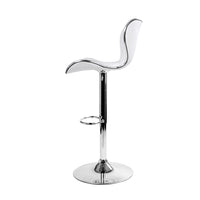 Thumbnail for Artiss 2x Bar Stools Gas Lift Leather Seat White