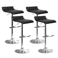 Thumbnail for Artiss 4x Bar Stools Adjustable Gas Lift Chairs Black