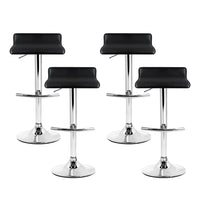 Thumbnail for Artiss 4x Bar Stools Adjustable Gas Lift Chairs Black