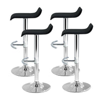 Thumbnail for Artiss 4x Bar Stools Adjustable Gas Lift Chairs Black