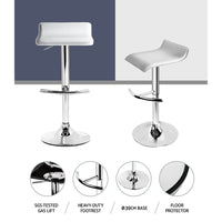 Thumbnail for Artiss 4x Bar Stools Adjustable Gas Lift Chairs White