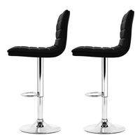 Thumbnail for Artiss 2x Bar Stools Padded Leather Gas Lift Black