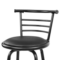 Thumbnail for Artiss 4x Bar Stools Swivel Leather Padded Metal