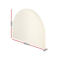 Thumbnail for Artiss Bed Head Headboard Double Boucle - GREI White