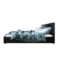 Thumbnail for Artiss Bed Frame Queen Size Gas Lift Black NINO