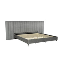 Thumbnail for Artiss Bed Frame King Size Velvet Grey LOTT