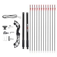 Thumbnail for Everfit 55lbs Bow Arrow Set Recurve Takedown Archery Hunting for Beginner Red