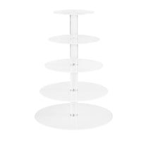 Thumbnail for 5-Star Chef Cake Stand 5 Tiers Acrylic Holder Display Round Clear Wedding Party