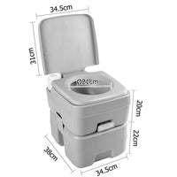 Thumbnail for Weisshorn 20L Portable Camping Toilet Outdoor Flush Potty Boating With Bag