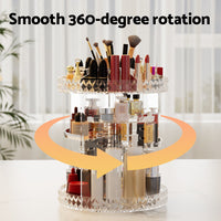 Thumbnail for Embellir Makeup Case Acrylic Rotating Cosmetic Organizer Storage Display Holder