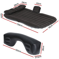 Thumbnail for Weisshorn Car Mattress 134x78 Inflatable SUV Back Seat Camping Bed Black